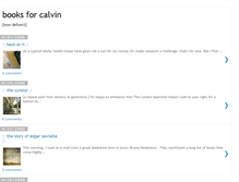 Tablet Screenshot of booksforcalvin.blogspot.com