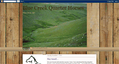 Desktop Screenshot of bluecreekquarterhorses.blogspot.com