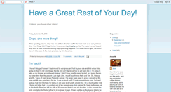 Desktop Screenshot of haveagreatrestofyourday.blogspot.com