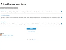 Tablet Screenshot of animal-loversburnbook.blogspot.com