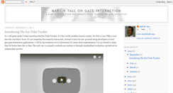 Desktop Screenshot of gazeinteraction.blogspot.com