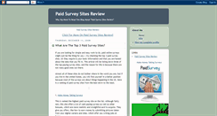 Desktop Screenshot of paidsurveysitesreview.blogspot.com