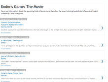 Tablet Screenshot of endersgamemovie.blogspot.com