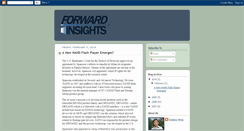 Desktop Screenshot of forward-insights.blogspot.com