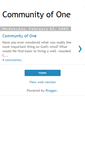 Mobile Screenshot of communityofone.blogspot.com
