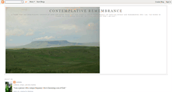 Desktop Screenshot of contemplativeremembrance.blogspot.com