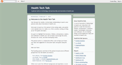 Desktop Screenshot of healthtechtalk.blogspot.com