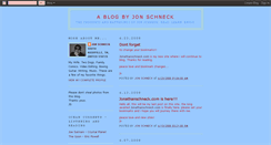 Desktop Screenshot of jonschneck.blogspot.com