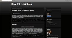 Desktop Screenshot of ilovepcrepair.blogspot.com