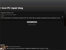 Tablet Screenshot of ilovepcrepair.blogspot.com