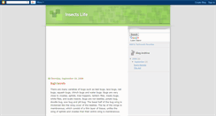 Desktop Screenshot of insectslife.blogspot.com