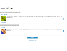 Tablet Screenshot of insectslife.blogspot.com