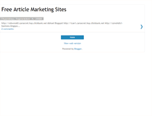 Tablet Screenshot of freearticlemarketingsites.blogspot.com