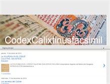 Tablet Screenshot of codexcalixtinusfacsimil.blogspot.com