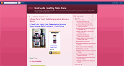 Desktop Screenshot of nutrientshealthyskincare.blogspot.com