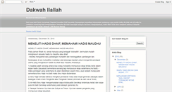 Desktop Screenshot of dakwah-ilallah.blogspot.com