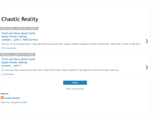 Tablet Screenshot of chaoticreality.blogspot.com