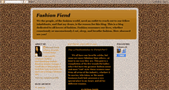 Desktop Screenshot of fashionfiend-shaunii.blogspot.com