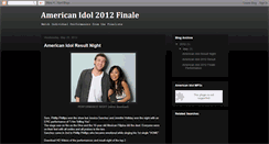 Desktop Screenshot of americanidol11finale.blogspot.com