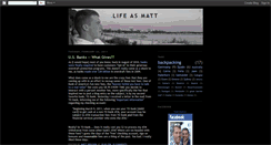 Desktop Screenshot of lifeasmatt.blogspot.com