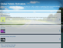 Tablet Screenshot of globalholisticmotivators.blogspot.com