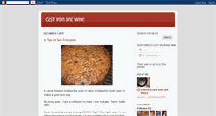 Desktop Screenshot of castironandwine.blogspot.com
