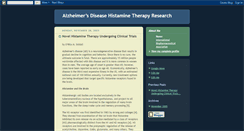 Desktop Screenshot of alzheimersdiseasehistaminetherapy.blogspot.com