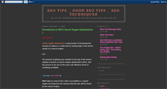 Desktop Screenshot of goodseotips.blogspot.com