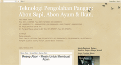 Desktop Screenshot of mesin-abon-resep-abon.blogspot.com