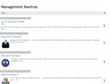 Tablet Screenshot of management-mantras.blogspot.com