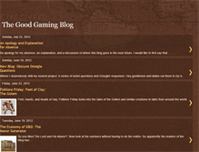 Tablet Screenshot of goodgamingblog.blogspot.com