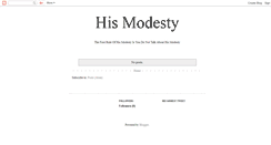 Desktop Screenshot of hismodesty.blogspot.com