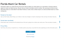 Tablet Screenshot of floridamiamicarrentals.blogspot.com