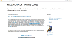 Desktop Screenshot of free-microsoft-points-code-generator.blogspot.com