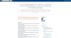 Desktop Screenshot of e-govtindia.blogspot.com