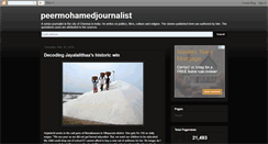 Desktop Screenshot of peermohamedjournalist.blogspot.com
