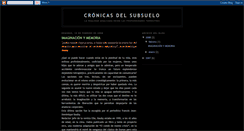 Desktop Screenshot of cronicasdelsubsuelo.blogspot.com
