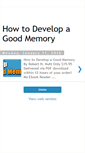 Mobile Screenshot of developagoodmemory.blogspot.com