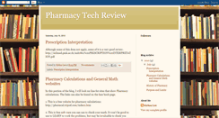 Desktop Screenshot of pharmacytechreview.blogspot.com