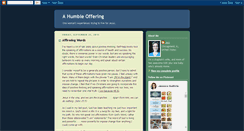 Desktop Screenshot of ahumbleoffering.blogspot.com