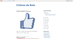 Desktop Screenshot of criticosdabola.blogspot.com