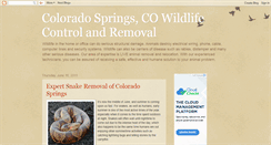 Desktop Screenshot of coloradospringswildlifeanimalcontrol.blogspot.com