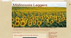 Desktop Screenshot of malinconialeggera.blogspot.com