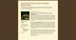 Desktop Screenshot of manufacturerteakoutdoorfurniture.blogspot.com