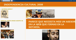 Desktop Screenshot of independenciacultural2008.blogspot.com