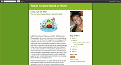 Desktop Screenshot of lalith-speaknogoodspeakyourheart.blogspot.com