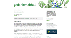 Desktop Screenshot of gedankenabfall.blogspot.com