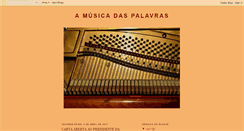 Desktop Screenshot of a-musica-das-palavras.blogspot.com