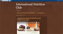 Desktop Screenshot of internationalnutritionclub.blogspot.com