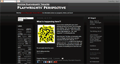 Desktop Screenshot of playwrightsperspective.blogspot.com